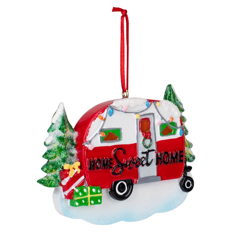 "Home Sweet Home" Camper Ornament For Personalization