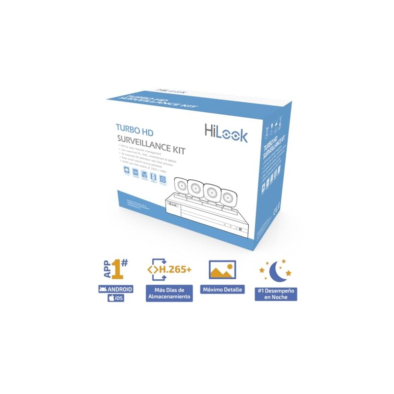 Hikvision Kit CCTV De 4 Cámaras Tipo Bala TurboHD 1080p