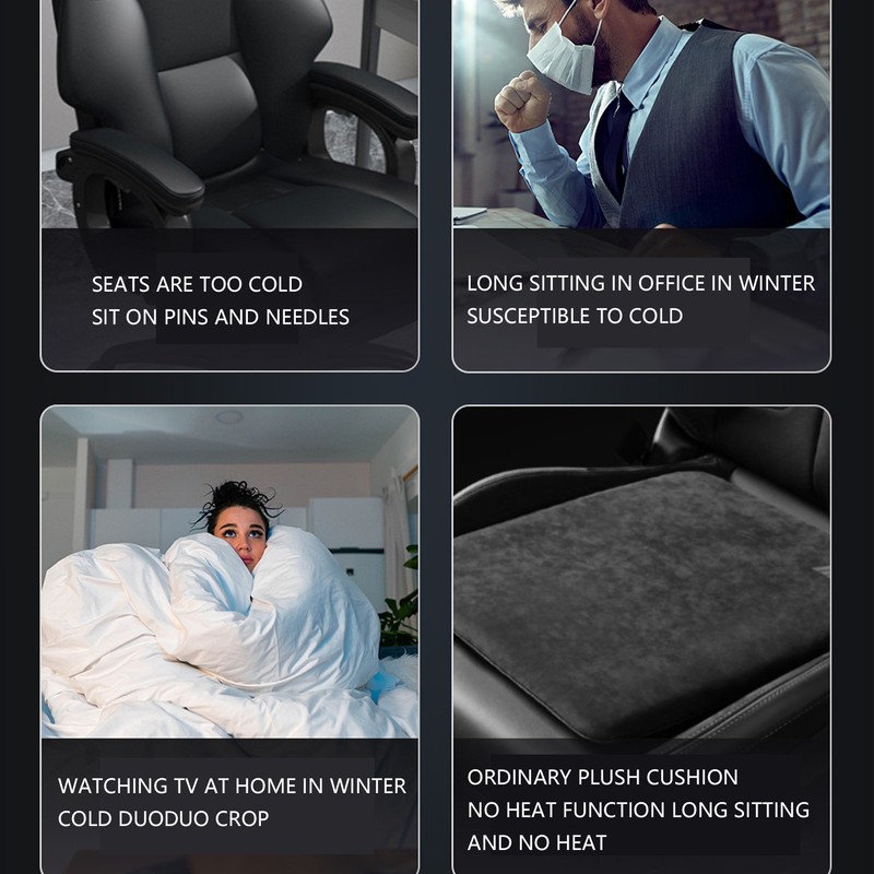 Graphene Heated Cushion Office Electric Heating Cushion USB Charging Multifunctional
