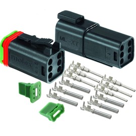 Molex Waterproof - 6 Pin Connector w/14-18 AWG - Black Sealed Connector, ML-XT™