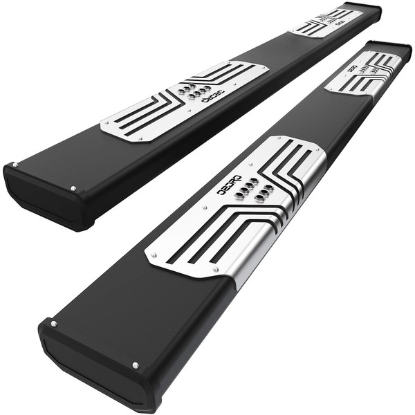 OEDRO 6.5" Running Boards Compatible with 2005-2023 Toyota Tacoma Double Cab, Silver Textured Aluminum Alloy Side Step Nerf Bars