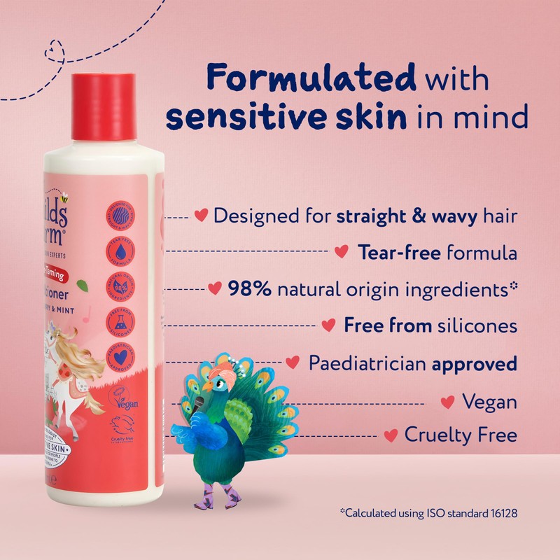 Childs Farm Tangle Taming Conditioner, Straight or Wavy Hair, Gentle,