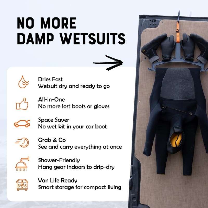 c-monsta Wetsuit Hanger is a Quick Drying Heavy Duty Hanger