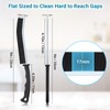 Alyvisun 3 Pack Hard Bristle Crevice Tool Gap, Thin Cleaning