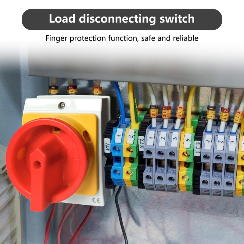 16A 3-Pin Main Switch Circuit Breaker Rotary Switch with Plastic