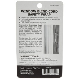 Cardinal Gates Cord Safety 3- Wraps, Clear
