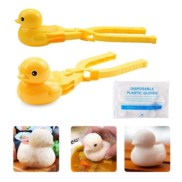 Grzhiyi 2 Pcs Duck Rice Mold Cute Duck DIY Sushi