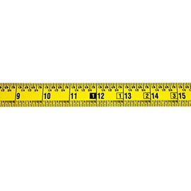 Workbench Ruler â Adhesive Backed â 1 Inch Wide X 12 Foot Long â Left to Right â Fractional â 1/16â Grads