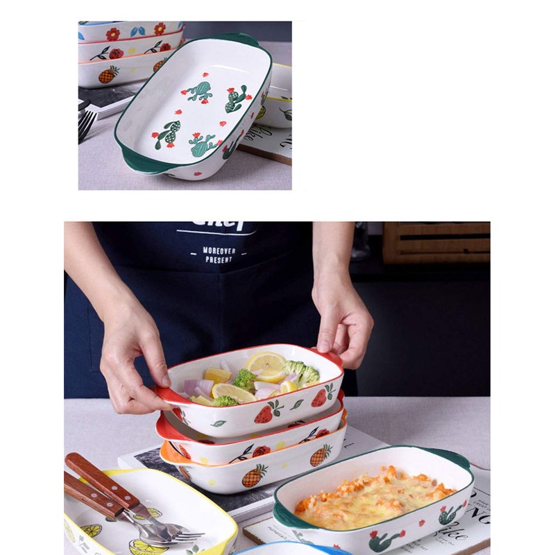 Bicuzat 8 x 5 Inch Ceramic Oven to Table Bakeware