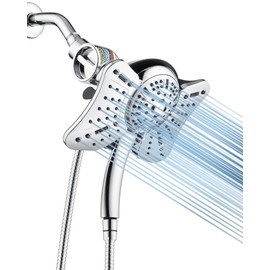 GRICH Filtered Shower Head with Handheld: 2.5GPM Shower Deads with Handheld Spray Combo,2 in 1 Rainfall Shower Head & Handheld Shower Headwith 60 Inch Hose
