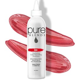 Pure Blends Hydrating Color Depositing Shampoo, Red, Bright Red and Red Brown Tones, 8.5 oz.