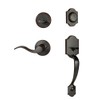 Dynasty Hardware DEN-HER-405-12PR Denver Front Door Dummy Handleset, Aged Oil