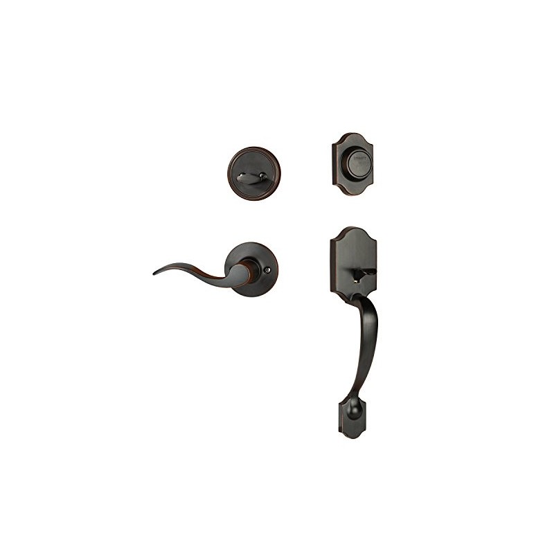 Dynasty Hardware DEN-HER-405-12PR Denver Front Door Dummy Handleset, Aged Oil