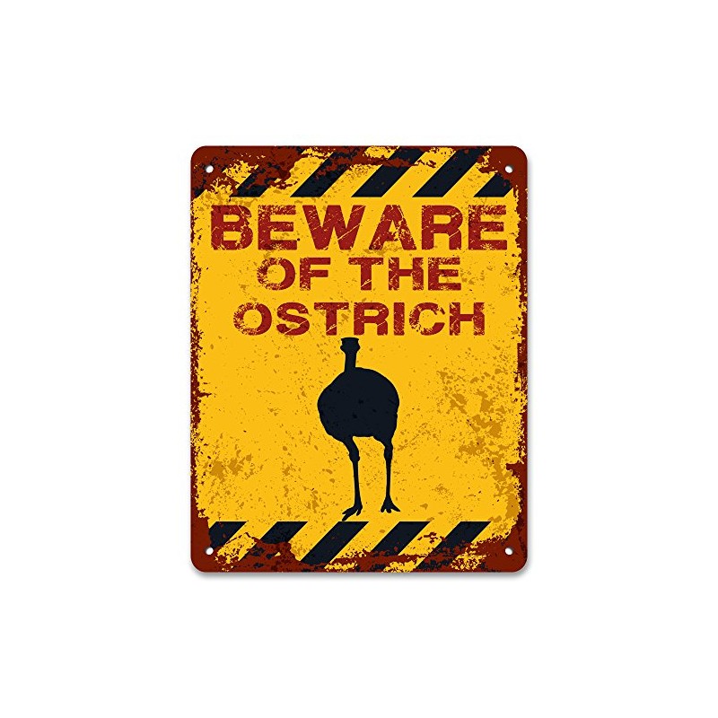 Print Crafted - Beware Of The Ostrich | Vintage Metal