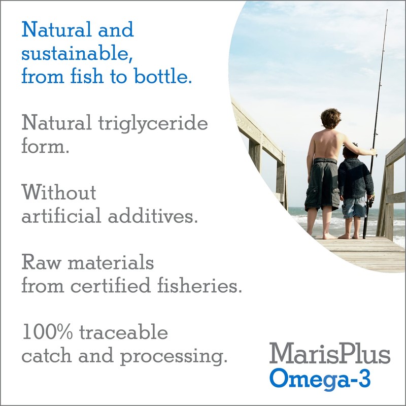 Maris Plus Omega-3 – Liquid Fish Oil, Lemon Flavour 150ml