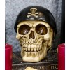 Ebros Military Skull With Crossbones Helmet Gear Figurine 5"H Skeleton