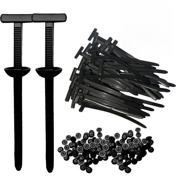 UpAmcarker 100Pcs Nylon Heavy Duty Self-Locking Nylon Zip Ties Holder,