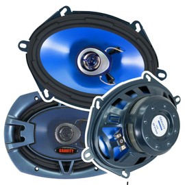 Pair of Gravity 5x7 / 6x8 inch 2-Way 230 Watts Maximum Power Handling Coaxial Car Audio Speakers CEA Rated - 5786H - 4 Ohms Impedance