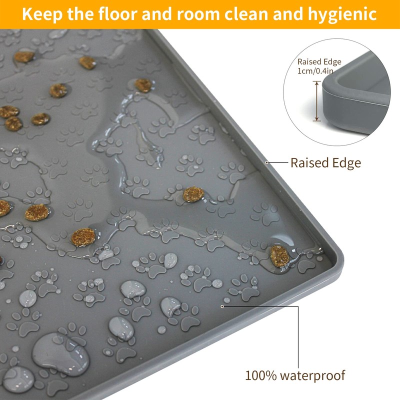 Ptlom Pet Placemat for Dog and Cat, Mat for Prevent