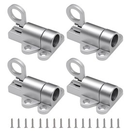 4 PCS Aluminium Alloy Loft Hatch Catch, Door Latch Aluminum Alloy Spring Loaded Bolt Bounce Lock Closing Gate Latches for Shed Doors Gates and Outhouse Window (Silver)