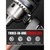 3-in-1 Ratchet Drill Chuck Key Wrench - Universal Chuck Key