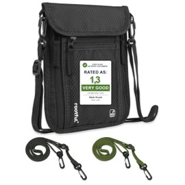 rootful.® Neck Pouch with RFID Protection | Chest Pocket Shoulder Bag for Maximum Safety | Fits Smartphone, Passport, Money Cards, Cash & More | German Brand