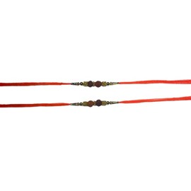Khandekar (with device of K) Rakhi Set for 2 Bhaiya, Bhabhi on Indian Rakhi Rakshabandhan Festival. Rakhi for Brother, Best Gift for Brother on Rakshabandhan