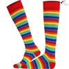 Mysocks Unisex Knee High Stripe Socks Stripe Rainbow Thin 4-7