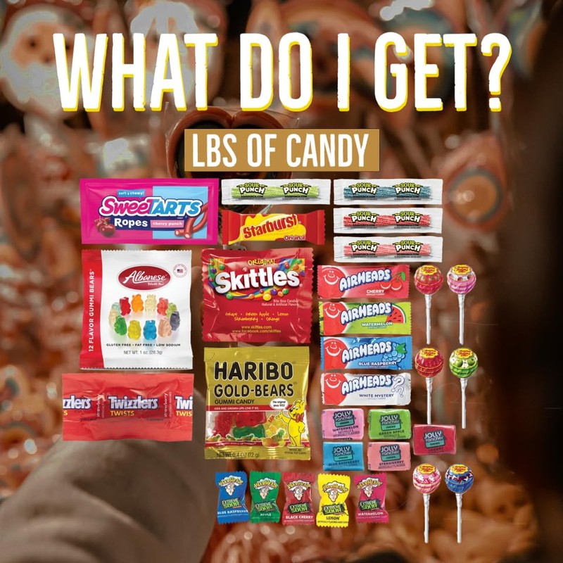 Assorted Candy Variety Pack - Individually Wrapped Party Candy Assortment