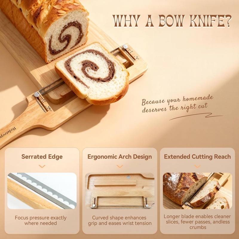 welsteepse Bread Slicer for Homemade Bread – Sourdough Bread Knife