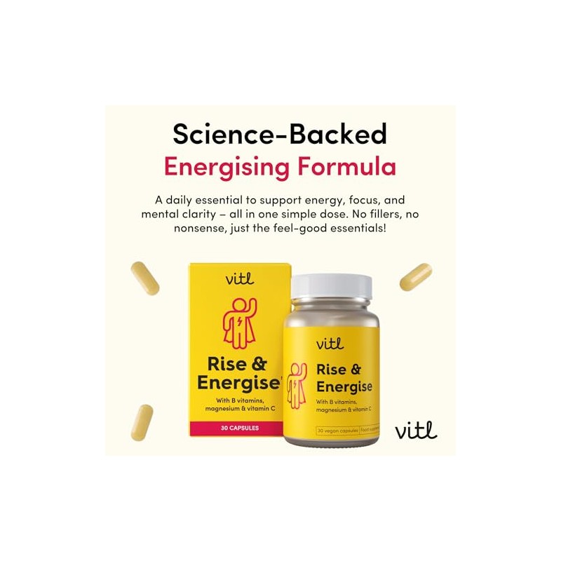 Vitl Vitamin B Complex with Vitamin C, Magnesium & Folate