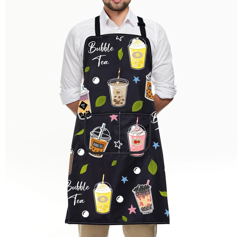 FUSTMW Bubble Tea Apron Bubble Tea Lover Gifts Boba Tea