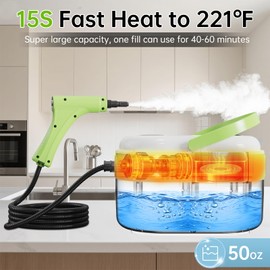 Handheld Steam Cleaner for Home, 1.59QT Tank, 6 Adjustable Modes, High Pressure Steam Cleaner for Car Detailing, Steamer for Cleaning Bed Bugs, Couch, Furniture, Kitchen