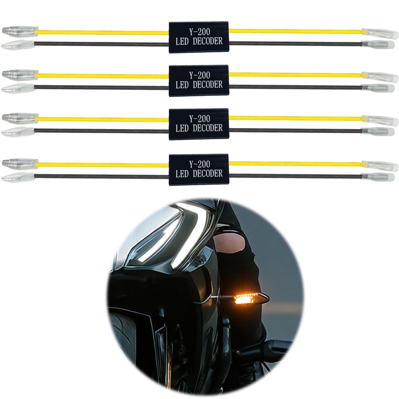 4 Stück 12V Motorrad LED Blinker Decoder, Motorrad Lastwiderstand Taschenlampe