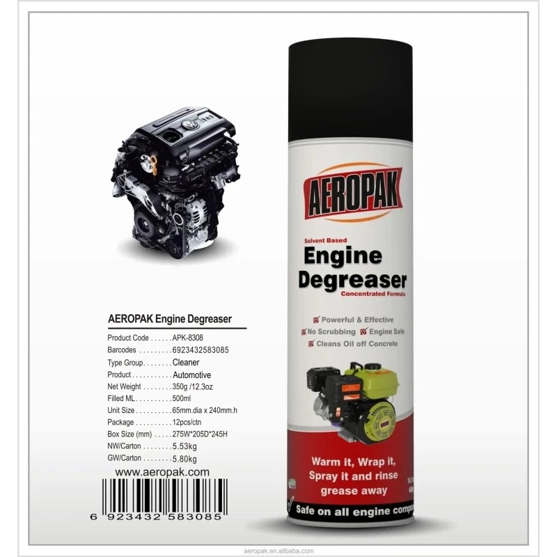 Aeropak Engine Degreaser is a concentrated solvent based degreaser 17oz