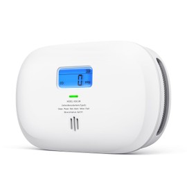X-Sense Carbon Monoxide Detector, Replaceable Battery Powered CO Alarm with Digital Display, Portable Carbon Monoxide Detector for Travel, XC0C-SR, 1-Pack