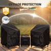 SUNICO Patio Furniture Covers 3 Piece Set,Outdoor Waterproof,Medium,Black
