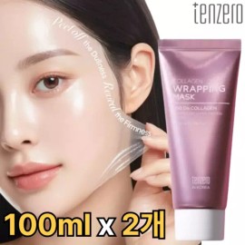 TenZero 텐제로 초저분자 콜라겐 랩핑 마스크 100ml 2개 200달톤 피부 모공 타이트닝 탄력 영양 보습 장벽 케어 Tenzero Ultra-Low Molecular Collagen Wrapping Mask 100ml 2pcs 200 Dalton Skin Pore Tightening Firming Nourishing Moisture Barrier Care