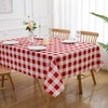 VEDACHIC Red Checkered Tablecloth 60 x 102 Inch Rectangle Table