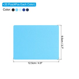 PATIKIL Iron-on Patches 4.9"x3.7", 20 Pack Fabric Repair Patches Iron on Patch Mending for Clothes Pants Bags Hole Repairing Decorating Kit, 4 Color