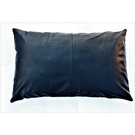 Aaron Craft Black Lambskin Leather Cushion Pillow Cover 20X26