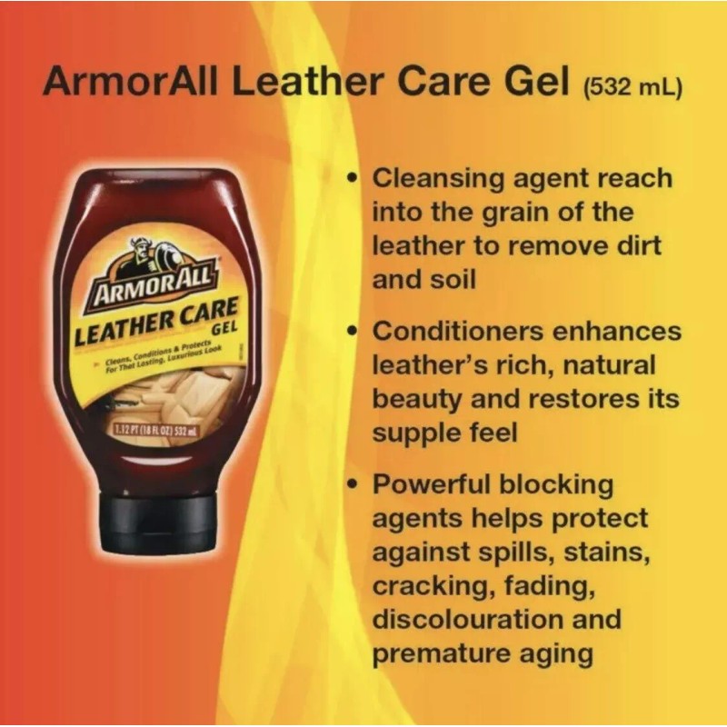 Armor All 10961 Leather Care Gel (18 Fluid Ounces), 9963