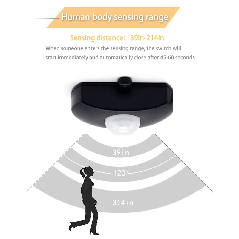 DC 5V-24V 5A PIR Motion Sensor, LED Light Induction Switch,