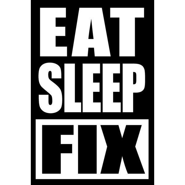 Eat Sleep Fix | Cool Notebook for a Musical Instrument