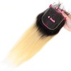Forawme Brazilian Blonde Hair 1B/613 Ombre Lace Closure 4X4 16
