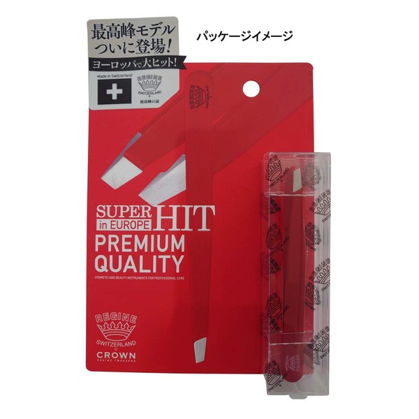 IS EL Resin Crown Tweezer, Tweezer, Red, 0.4 x 3.7