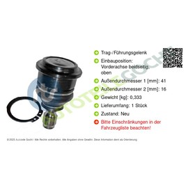 Ball Joint Front Lower (on both sides – RTS 16664