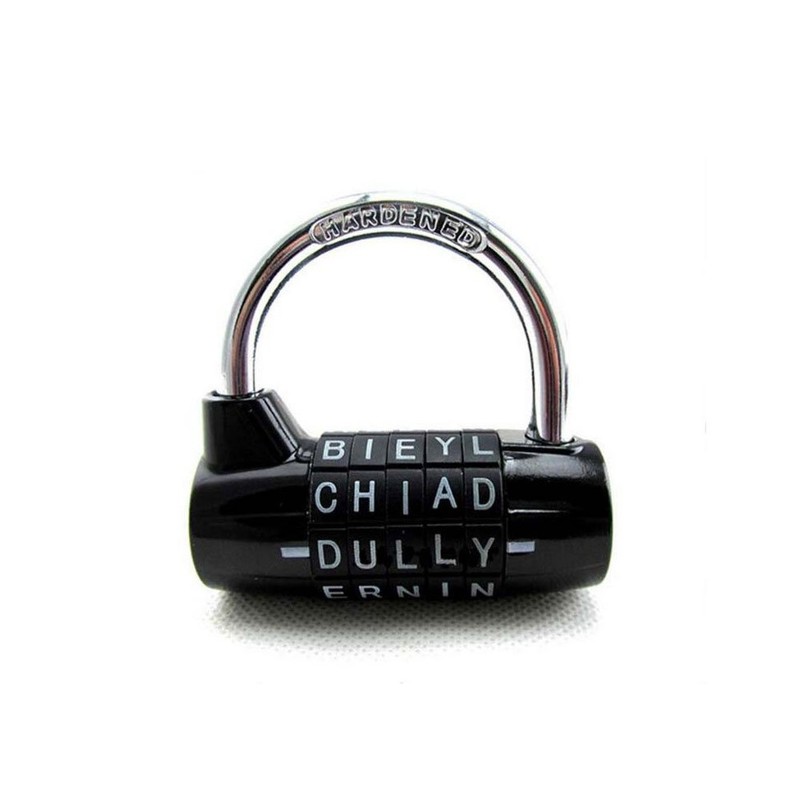 Padlock,combination padlock,5 dial padlock,5 letter lock,5 code padlock,gym locker lock,for