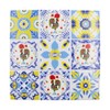 Tile Azulejo and Rooster Design Ceramic Trivet with Cork Backing