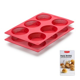 Betty Bossi Round roll mould, duo, homemade spicy or sweet rolls, dough as desired, suitable for many baking recipes, space for 12 dough balls, quick preparation
